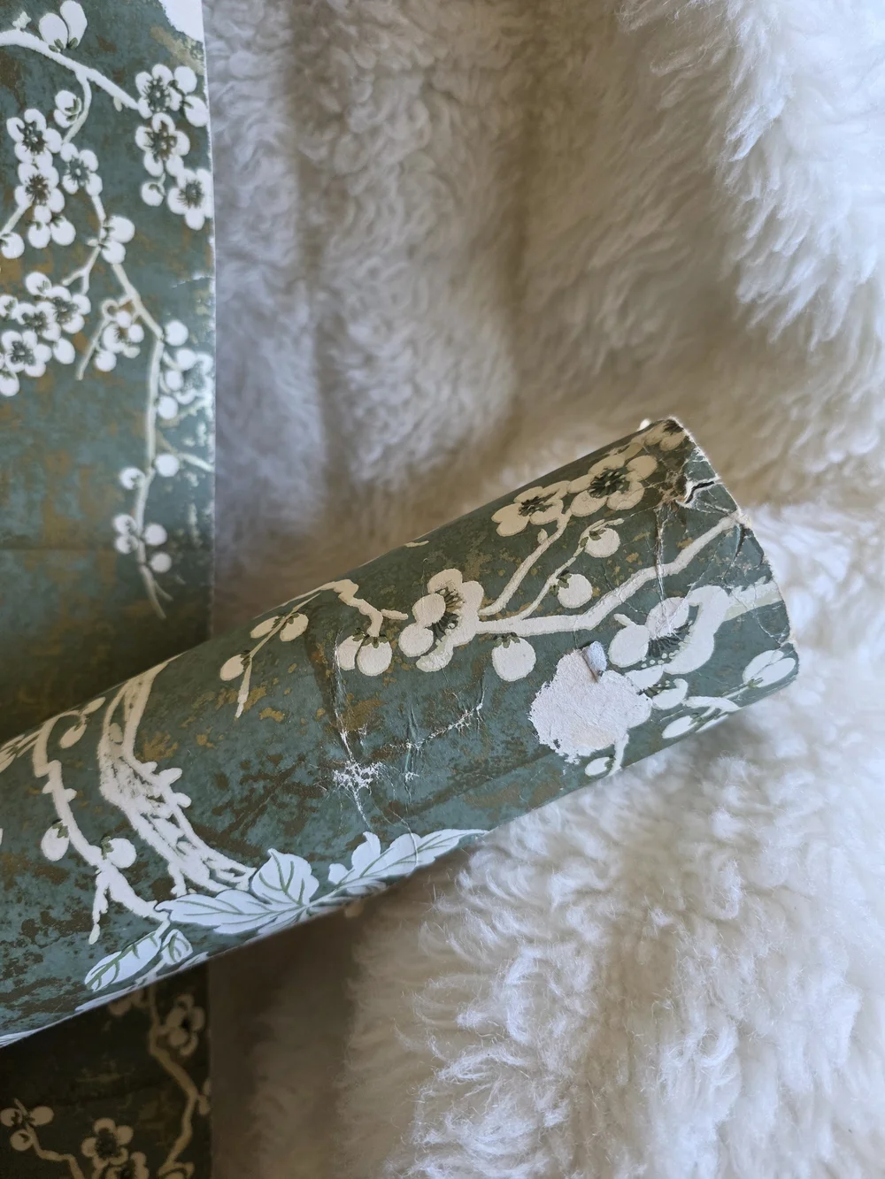 Ralph Lauren Marlowe Teal, White and Gold Floral Bird 2 Rolls 11yd Wallpaper